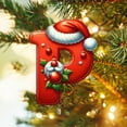 thumbnail image 1 of HCBY Red 26 Letters Acrylic Alphabet Christmas Ornaments, Letters with Santa Hats for Personalized Tree Decor, DIY Xmas Hanging Pendants for Home & Gift(P,3.14"), 1 of 5