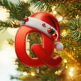 thumbnail image 1 of HCBY Red 26 Letters Acrylic Alphabet Christmas Ornaments, Letters with Santa Hats for Personalized Tree Decor, DIY Xmas Hanging Pendants for Home & Gift(Q,3.14"), 1 of 5