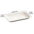 thumbnail image 1 of HCBY Reusable Plastic Serving Tray Rectangular, Large Capacity Food Plate for Hot Pot Ingredients, Barbecue, Snacks and Fruit, Durable Easy Wash Party Buffet Tray (Beige,8.2"x4.9"x0.9"), 1 of 7