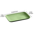 thumbnail image 1 of HCBY Reusable Plastic Serving Tray Rectangular, Large Capacity Food Plate for Hot Pot Ingredients, Barbecue, Snacks and Fruit, Durable Easy Wash Party Buffet Tray (Green,8.2"x4.9"x0.9"), 1 of 6