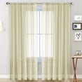 thumbnail image 1 of HCBY Semi-Sheer Rod Pocket Curtains 2-Panel Set, 52x84 Inch Light Filtering Polyester Sheers, Wrinkle-Resistant Window Treatments for Living Room Bedroom, 1 of 6