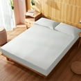 thumbnail image 1 of HCBY Solid Color All-Inclusive Fitted Sheet, Non-Slip Deep Pocket Mattress Protector, Skin-Friendly Stretch Knit Bed Sheet for Double Bed, Pet & Kid Friendly (White,74.8"x54.3"x11.8"), 1 of 7