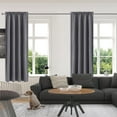 thumbnail image 1 of HCBY Solid Modern Blackout Thermal Window Curtains with Rod Pocket - 100%Polyester Fabric for Bedroom, Living Room or Kitchen(Gray,84"x38"), 1 of 5