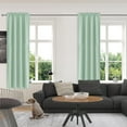 thumbnail image 1 of HCBY Solid Modern Blackout Thermal Window Curtains with Rod Pocket - 100%Polyester Fabric for Bedroom, Living Room or Kitchen(Green,71"x41"), 1 of 5