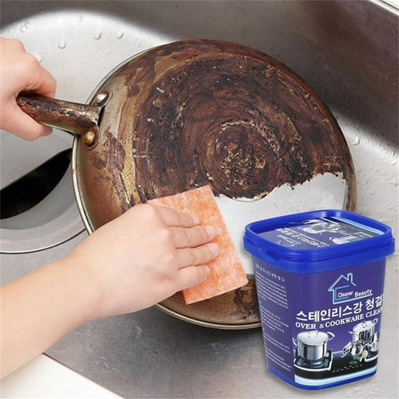 HCBY Stainless Steel Cleaning Cream, Cookware Rust Remover Paste, Kitchen Pot Bottom Stain , Multi Purpose Heavy Duty Cleaning Agent