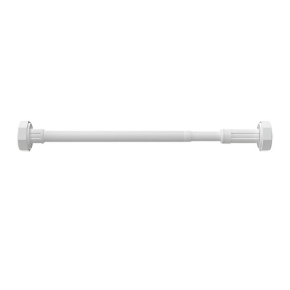 HCBY Stainless Steel Closet Rod, Adjustable Tension Pole, Non-Slip Garment Bar for Bathroom Kitchen Wardrobes, No Drilling Telescopic Rods (White,50-80cm/19.7-31.5in)