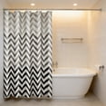 thumbnail image 1 of HCBY Thick Black Wave PVC Shower Curtain, Waterproof Mildew Resistant, Dry Wet Separation Partition, Multi-size Privacy Curtain for Bathroom Toilet Bedroom, 1 of 6