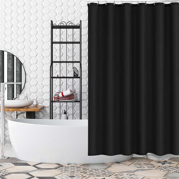 HCBY Thickened Thermal Shower Curtain, Modern Solid Color with Rod Pocket - Hotel-Grade Waterproof Fabric, Machine Washable for Bathroom Living Room