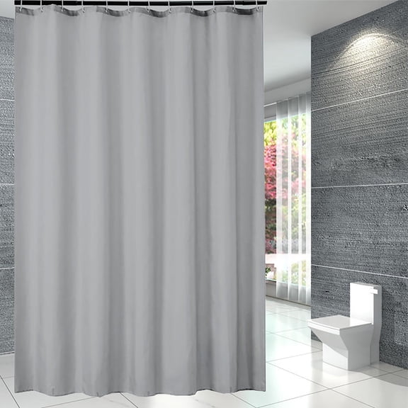 HCBY Thickened Thermal Shower Curtain, Modern Solid Color with Rod Pocket - Hotel-Grade Waterproof Fabric, Machine Washable for Bathroom Living Room