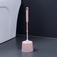 thumbnail image 1 of HCBY Toilet Brush Set with Holder, Compact Design & Removable Water Tank for Dry Sanitary Storage, High Density Bristles, Ergonomic Handle, for Bathroom Cleaning(Pink,14.1inch), 1 of 6