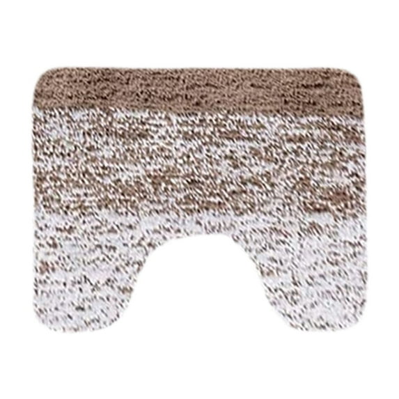 HCBY U Shape Toilet Contour Rug Machine Washable Non Slip Absorbent Microfiber Plushes Bath Mat Water Drying for Bathroom Toilet Easier To Dry