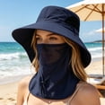 thumbnail image 1 of HCBY UPF50+ Full Coverage Fishing Sun Hat, Quick Dry Breathable Bucket Hat with Detachable Face Mask Neck Flap, Windproof Foldable Outdoor Hat for Hiking Cycling Camping, 1 of 6