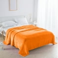 thumbnail image 1 of HCBY Ultra Soft Fleece Throw Blanket No Shed No Pilling Luxury Plush Cozy Lightweight For Bed Couch All Season(Orange,78"x47"), 1 of 6
