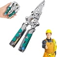 thumbnail image 1 of HCBY Upgraded 20-in-1 Multifunctional Electrician Pliers, Professional Wire Stripper Cutter Crimper Tool with Voltage Tester & Foldable Design, All-in-One Electrical Tool Kit for Home DIY and Repair, 1 of 7