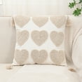 thumbnail image 1 of HCBY Valentine's Day Heart Pillow Cover, Soft Decorative Throw Pillowcase for Couch Bedroom, Lumbar Support Cushion Cover with Hidden Zipper (B,17.7"x17.7"), 1 of 6