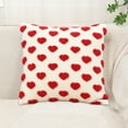 thumbnail image 1 of HCBY Valentine's Day Heart Pillow Cover, Soft Decorative Throw Pillowcase for Couch Bedroom, Lumbar Support Cushion Cover with Hidden Zipper (E,17.7"x17.7"), 1 of 6
