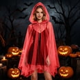 thumbnail image 1 of HCBY Women's Hooded Tie-Front Sheer Mesh Cape, Lightweight Sheer Cape for Halloween Party Dress-up, Versatile Cape for Fall Festival Events and Daily Streetwear, 1 of 6