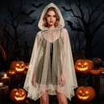 thumbnail image 1 of HCBY Women's Hooded Tie-Front Sheer Mesh Cape, Lightweight Sheer Cape for Halloween Party Dress-up, Versatile Cape for Fall Festival Events and Daily Streetwear, 1 of 6