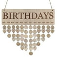 thumbnail image 1 of HCBY Wooden DIY Birthday Calendar Board Kit with 100 Hooks & Heart Chips, Wall Hanging Family Event Planner, Home Decor Gift, Handmade Style(F,15.7"x4.7"), 1 of 1