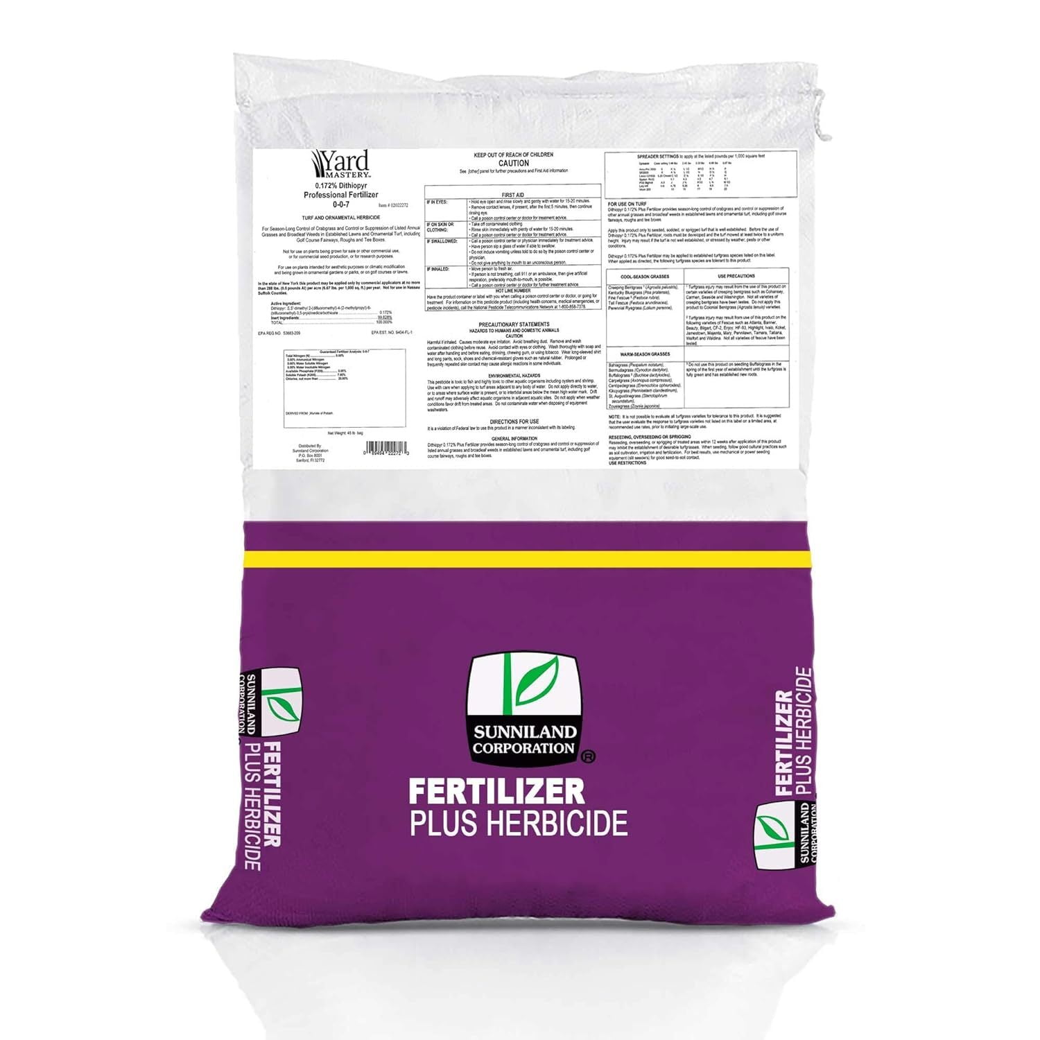 HCCP Dithiopyr PreEmergent Herbicide with Fertilizer 00745 lbs Prevent Crabgrass and