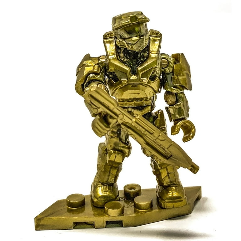 HCE Master Chief GOLD Mega Construx HALO Gold 10th Anniversary Micro Figure 2019 Walmart