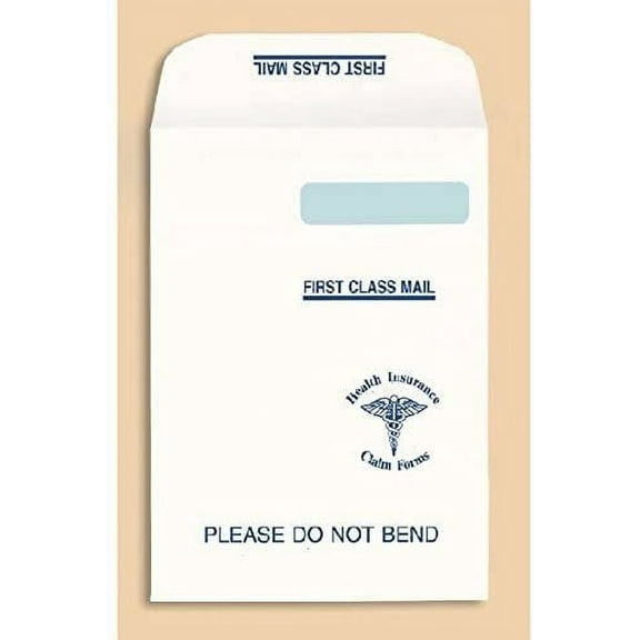 HCFA 1500 9" x 12-1/2" Jumbo Right Window Large Envelopes