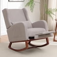 thumbnail image 1 of HCHAIRH Rocking Chair Nursery, Nursery Rocking Chairs with Foot Rest,  Glider Rocker Nursing Chair with Back Pillow for Nursing, Living Room, Bedroom, Light Grey, 1 of 9