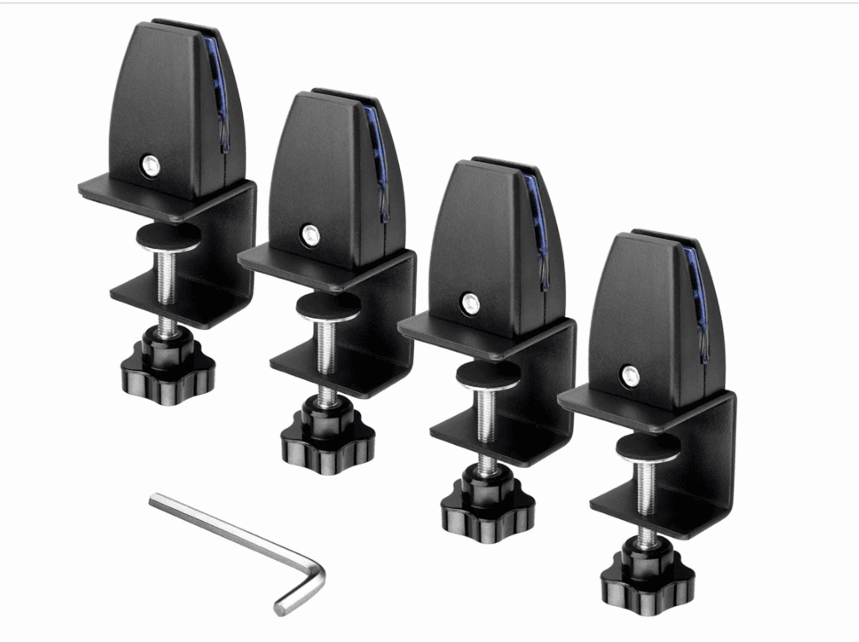 Partision Desk HCHIELL 4 Pcs Black Aluminum Desk Divider Clamp, Adjustable Partition ...