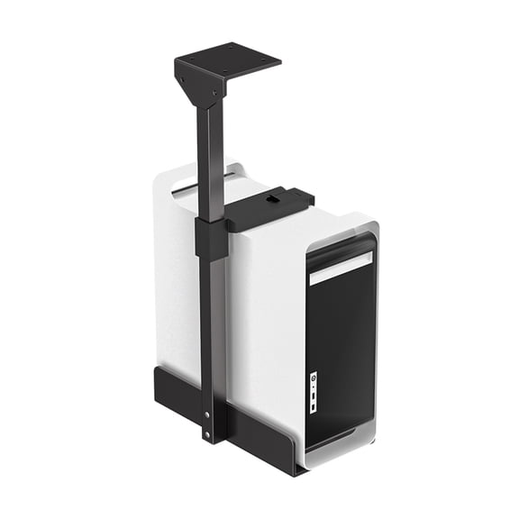 HCHIELL Under Desk CPU Stand, Adjustable Wall Side PC Holder, Universal Computer Tower Rack