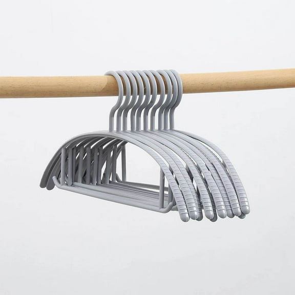 HCJKDU 10-Pack Non Slip Coating Sweater Hangers, Dress Suit Coat Hangers, Shoulder Bump Free Golf T Shirts Clothes Hangers for Wardrobe