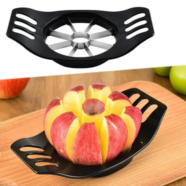 HCJKDU-Apple Slicer and Corer, 8-Blade Sharp Stainless Steel Fruit Cutter-Frosted Handle Comfortable to Use, Apple Core Remover Tool