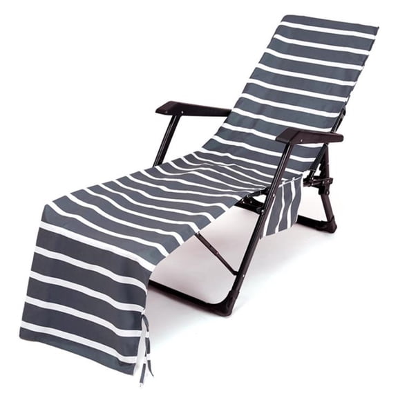 HCJKDU Beach Chair Towel Lounge Pool Chair Cover with Pockets Microfiber Lightweight Lawn Chair Patio Lounge Cover Towel for Sunbathing Holiday Vacation