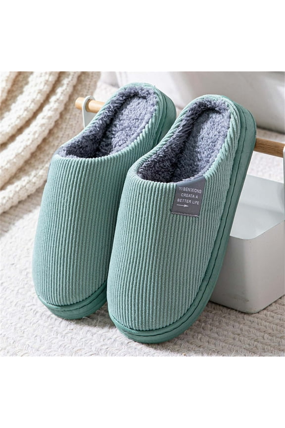 Bedroom House Slippers for Women and Men, Comfy Two-Tone Clog Home Shoes Indoor Outdoor Non-slip Sole, Cozy Half Scuff Closed Toe