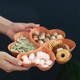 thumbnail image 1 of HCJKDU Divided Serving Tray, Appetizer Sectioned Platter, Dessert Serving Dish, Reusable Plastic Snack Plates, 4 Compartment for Chips and Dip Veggies Candy Nut Fruit, 1 of 9