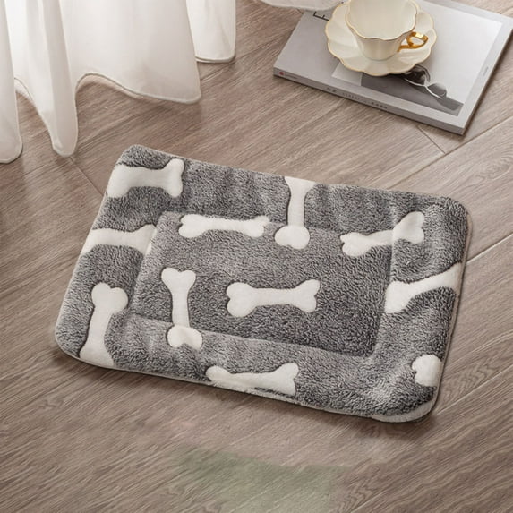 HCJKDU Dog Bed Crate Pad, Dogs Mats for Crate Washable, Chew Proof Dog Kennel Pad Cage Mat for Large Dogs, Anti-Slip Soft Cozy Rectangle Puppy Sleeping Mattress