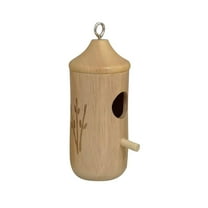 HCJKDU Hummingbird House for Outside Hanging Natural Wooden Hummingbird Nest Swinging Hummingbird Nest with Hemp Ropes for Garden Outdoor Window Home Decoration Nesting Gardening Gifts