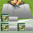thumbnail image 1 of HCJKDU Square Fire Pit Mat, Under Grill Mat Deck Patio Protector Mat, Fireproof Mat Fire Pit Pad for Outdoor Wood Burning Fire Pit and BBQ Smoker, Reusable and Waterproof, 1 of 8