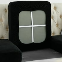 HCJKDU Velvet Couch Cushion Covers, Soft Sofa Seat Covers for Sectional Cushion Couch Washable, Sofa Slipcover with Elastic Bottom, Non-Slip Furniture Protector