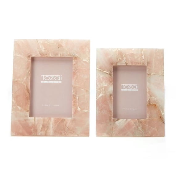 HCM003-S2 Pink Quartz Photo Frames - Set of 2