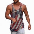 thumbnail image 1 of HCNTES 4th of July Shirts Mens Muscle Tank Top 1776 Sleeveless Graphic Gym Workout American Flag Shirt(Red,XXL), 1 of 4