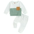 thumbnail image 1 of HCNTES Baby Boy Birthday Outfit Long Sleeve Sweatshirt Pants Toddler Boy Fall Winter Clothes 2pcs Outfits toddler boys winter sets 3t(White,2-4 Years), 1 of 7