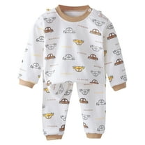 HCNTES Baby Boy Clothes Long Sweatshirt Pants Toddler Outfits Clothing(12-18 Months,S759-Coffee)