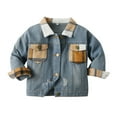thumbnail image 1 of HCNTES Baby Boy Clothes Toddler Fall Outfits Denim Jacket Cowboy Outwear Jeans Coat for Little Boys（Brown,3-4 Years), 1 of 7