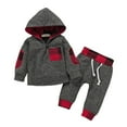thumbnail image 1 of HCNTES Baby Boy Clothes Toddler Fall Winter Outfit Sweatshirt Pullover Tops + Pants Joggers Set, 1 of 6