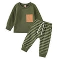thumbnail image 1 of HCNTES Fall Toddler Baby Boy Clothes Winter Outfits Long Sleeve Sweatshirt Long Pants Little Boy Cothing Set 3t winter clothes boy(AG,12-18 Months), 1 of 8