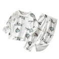 thumbnail image 1 of HCNTES Baby Boy Fall Winter Outfits Casual 2PCS Pants Set Long Sleeve Sweatshirt Tops and Drawstring Sweatpants Joggers,Sizes 2-3 Years, 1 of 4