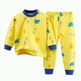 thumbnail image 1 of HCNTES Baby Boy Girl Christmas Pants Outfits Long Shirts Santa Sweatshirt Pants Xmas Fall Christmas Clothes Set(1-2 Years,Yellow#7), 1 of 4