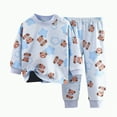 thumbnail image 1 of HCNTES Baby Boy Girl Christmas Pants Outfits Long Shirts Santa Sweatshirt Pants Xmas Fall Christmas Clothes Set(5-6 Years,Sky Blue-6), 1 of 4