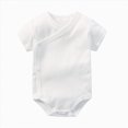 thumbnail image 1 of HCNTES Baby Boy Summer Outfit Breathable Lightweight Side Snap Short Sleeve Romper Infan Baby Boys Bodysuits, 1 of 4