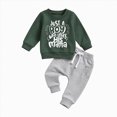 thumbnail image 1 of HCNTES Baby Boy Winter Clothes Baby Boy Clothes Fall 6 12 18 24 Months 2T 3T Football Long Sleeve Letter Boy Printed Pullover Tops & Pant Sets Toddler Winter Outfits, 1 of 4